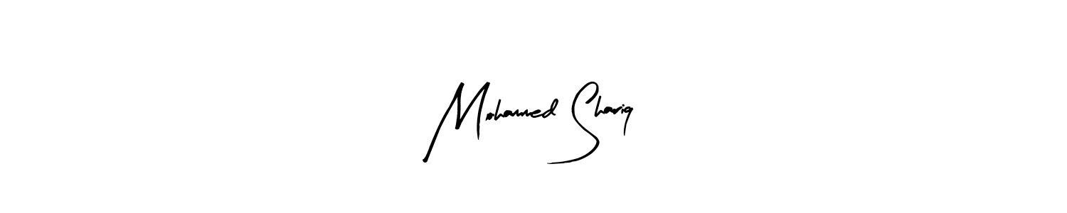 Arty Signature is a professional signature style that is perfect for those who want to add a touch of class to their signature. It is also a great choice for those who want to make their signature more unique. Get Mohammed Shariq name to fancy signature for free. Mohammed Shariq signature style 8 images and pictures png