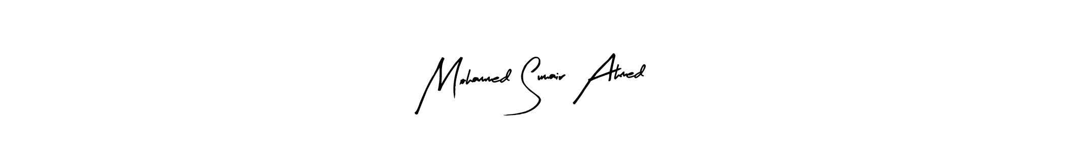 This is the best signature style for the Mohammed Sumair Ahmed name. Also you like these signature font (Arty Signature). Mix name signature. Mohammed Sumair Ahmed signature style 8 images and pictures png