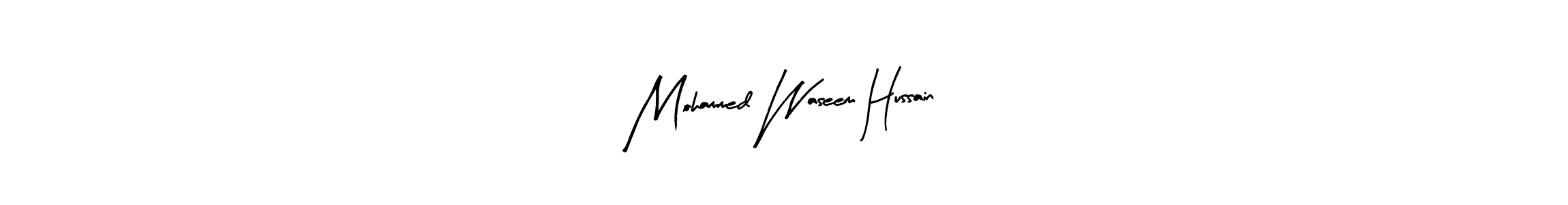 How to make Mohammed Waseem Hussain name signature. Use Arty Signature style for creating short signs online. This is the latest handwritten sign. Mohammed Waseem Hussain signature style 8 images and pictures png