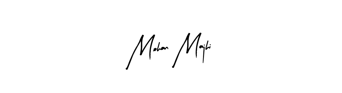 Arty Signature is a professional signature style that is perfect for those who want to add a touch of class to their signature. It is also a great choice for those who want to make their signature more unique. Get Mohan Majhi name to fancy signature for free. Mohan Majhi signature style 8 images and pictures png