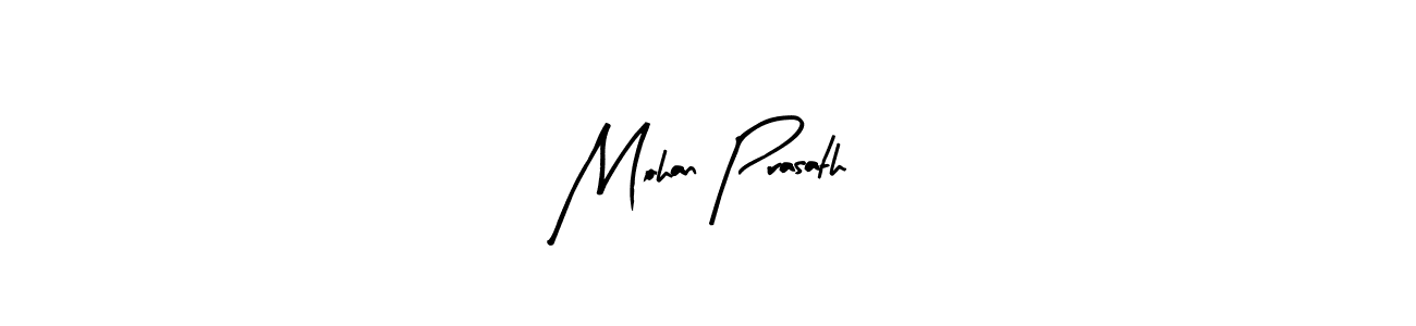 Mohan Prasath stylish signature style. Best Handwritten Sign (Arty Signature) for my name. Handwritten Signature Collection Ideas for my name Mohan Prasath. Mohan Prasath signature style 8 images and pictures png