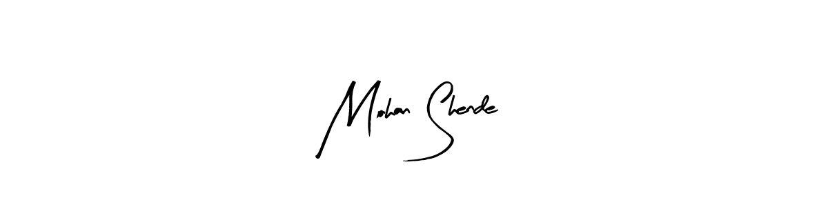 Arty Signature is a professional signature style that is perfect for those who want to add a touch of class to their signature. It is also a great choice for those who want to make their signature more unique. Get Mohan Shende name to fancy signature for free. Mohan Shende signature style 8 images and pictures png
