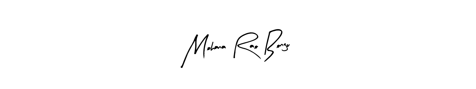 Arty Signature is a professional signature style that is perfect for those who want to add a touch of class to their signature. It is also a great choice for those who want to make their signature more unique. Get Mohana Rao Bongu name to fancy signature for free. Mohana Rao Bongu signature style 8 images and pictures png