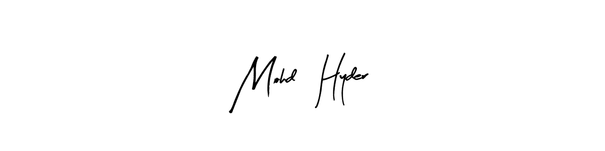 Arty Signature is a professional signature style that is perfect for those who want to add a touch of class to their signature. It is also a great choice for those who want to make their signature more unique. Get Mohd   Hyder name to fancy signature for free. Mohd   Hyder signature style 8 images and pictures png