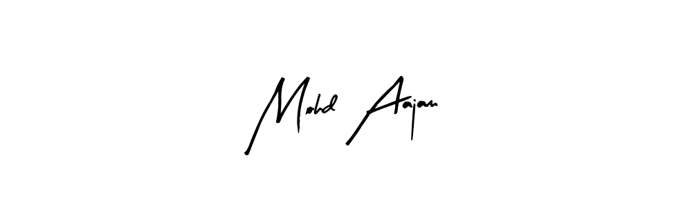 Similarly Arty Signature is the best handwritten signature design. Signature creator online .You can use it as an online autograph creator for name Mohd Aajam. Mohd Aajam signature style 8 images and pictures png