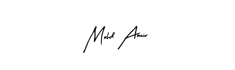 How to make Mohd Aamir name signature. Use Arty Signature style for creating short signs online. This is the latest handwritten sign. Mohd Aamir signature style 8 images and pictures png