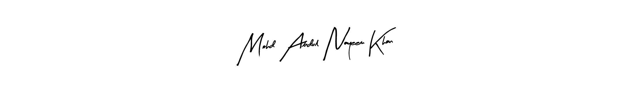 Use a signature maker to create a handwritten signature online. With this signature software, you can design (Arty Signature) your own signature for name Mohd Abdul Nayeem Khan. Mohd Abdul Nayeem Khan signature style 8 images and pictures png