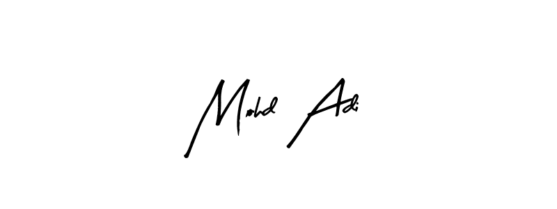 Use a signature maker to create a handwritten signature online. With this signature software, you can design (Arty Signature) your own signature for name Mohd Adi. Mohd Adi signature style 8 images and pictures png