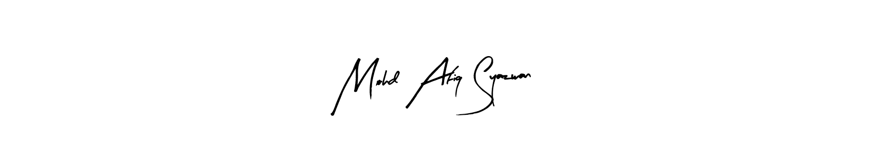Mohd Afiq Syazwan stylish signature style. Best Handwritten Sign (Arty Signature) for my name. Handwritten Signature Collection Ideas for my name Mohd Afiq Syazwan. Mohd Afiq Syazwan signature style 8 images and pictures png