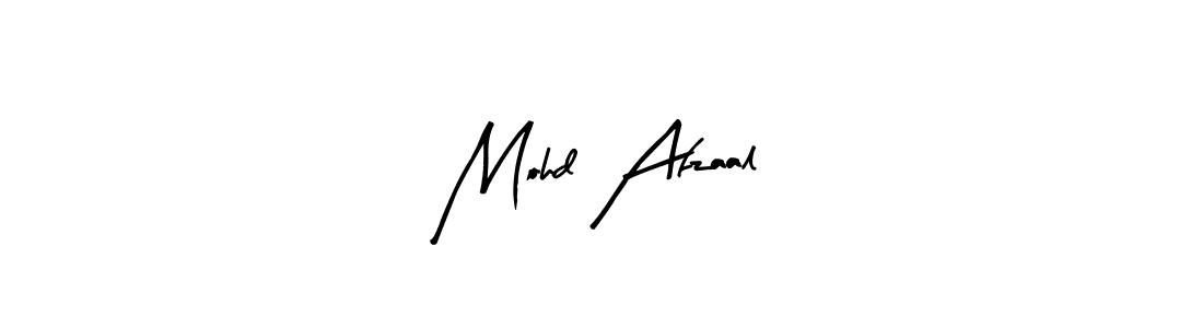 How to make Mohd Afzaal name signature. Use Arty Signature style for creating short signs online. This is the latest handwritten sign. Mohd Afzaal signature style 8 images and pictures png