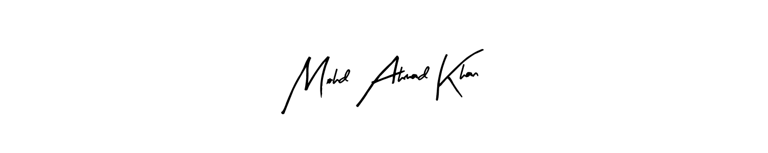 Also we have Mohd Ahmad Khan name is the best signature style. Create professional handwritten signature collection using Arty Signature autograph style. Mohd Ahmad Khan signature style 8 images and pictures png