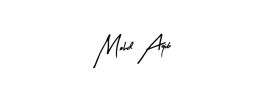Arty Signature is a professional signature style that is perfect for those who want to add a touch of class to their signature. It is also a great choice for those who want to make their signature more unique. Get Mohd Aqib name to fancy signature for free. Mohd Aqib signature style 8 images and pictures png