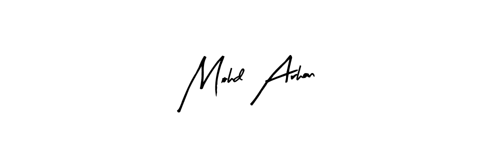 Also we have Mohd Arhan name is the best signature style. Create professional handwritten signature collection using Arty Signature autograph style. Mohd Arhan signature style 8 images and pictures png