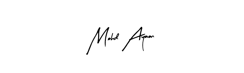 Make a beautiful signature design for name Mohd Ayaan. With this signature (Arty Signature) style, you can create a handwritten signature for free. Mohd Ayaan signature style 8 images and pictures png