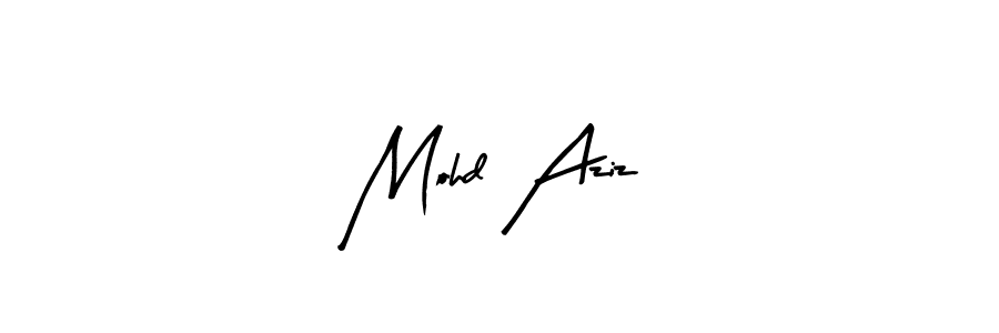 Design your own signature with our free online signature maker. With this signature software, you can create a handwritten (Arty Signature) signature for name Mohd Aziz. Mohd Aziz signature style 8 images and pictures png