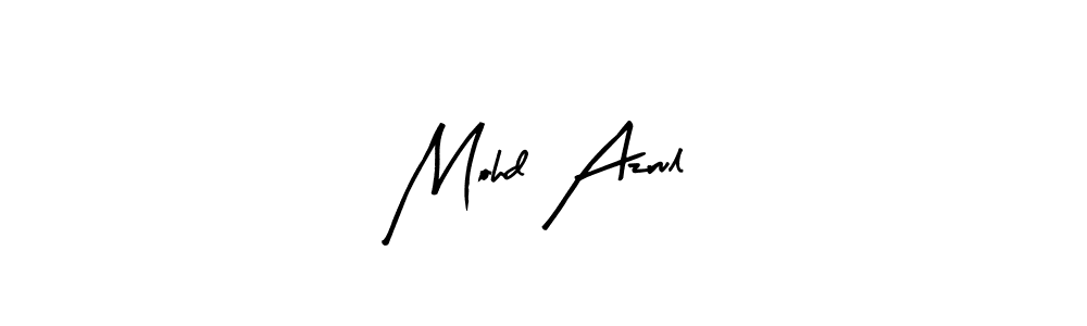 How to make Mohd Azrul name signature. Use Arty Signature style for creating short signs online. This is the latest handwritten sign. Mohd Azrul signature style 8 images and pictures png