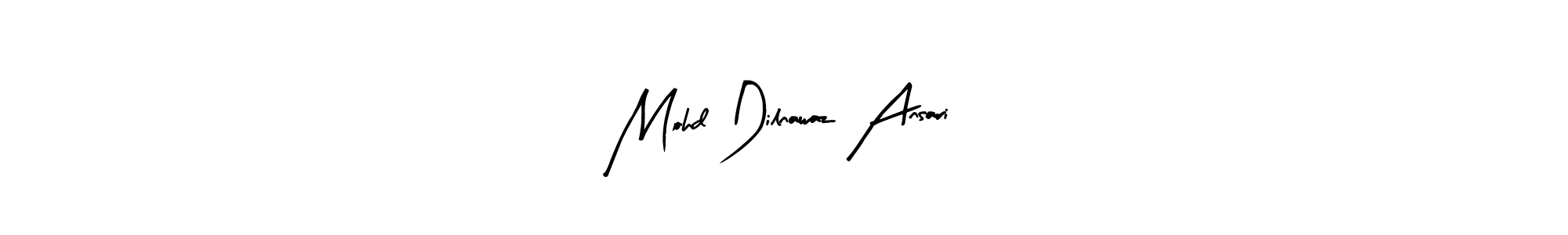 How to make Mohd Dilnawaz Ansari name signature. Use Arty Signature style for creating short signs online. This is the latest handwritten sign. Mohd Dilnawaz Ansari signature style 8 images and pictures png