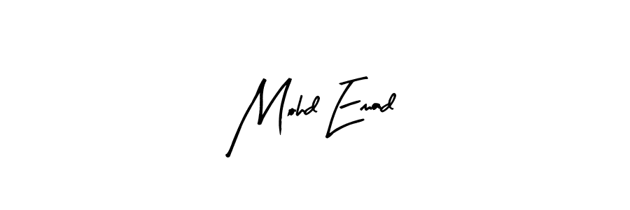 Make a beautiful signature design for name Mohd Emad. With this signature (Arty Signature) style, you can create a handwritten signature for free. Mohd Emad signature style 8 images and pictures png