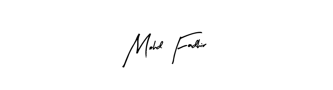 Use a signature maker to create a handwritten signature online. With this signature software, you can design (Arty Signature) your own signature for name Mohd Fadhir. Mohd Fadhir signature style 8 images and pictures png