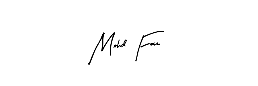 Also we have Mohd Faim name is the best signature style. Create professional handwritten signature collection using Arty Signature autograph style. Mohd Faim signature style 8 images and pictures png