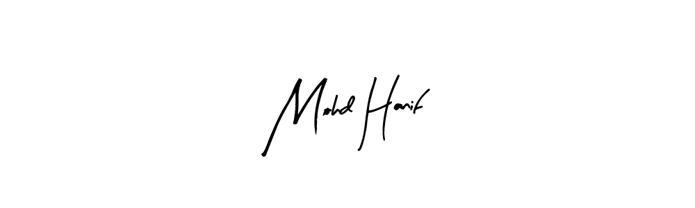 if you are searching for the best signature style for your name Mohd Hanif. so please give up your signature search. here we have designed multiple signature styles  using Arty Signature. Mohd Hanif signature style 8 images and pictures png