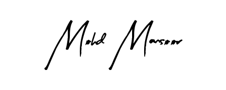 Mohd Mansoor stylish signature style. Best Handwritten Sign (Arty Signature) for my name. Handwritten Signature Collection Ideas for my name Mohd Mansoor. Mohd Mansoor signature style 8 images and pictures png