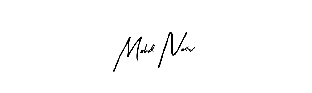 Create a beautiful signature design for name Mohd Nosiv. With this signature (Arty Signature) fonts, you can make a handwritten signature for free. Mohd Nosiv signature style 8 images and pictures png