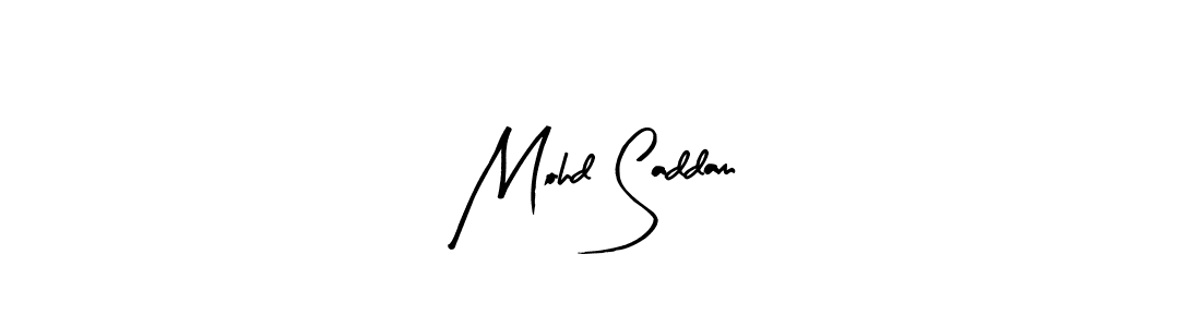 Design your own signature with our free online signature maker. With this signature software, you can create a handwritten (Arty Signature) signature for name Mohd Saddam. Mohd Saddam signature style 8 images and pictures png