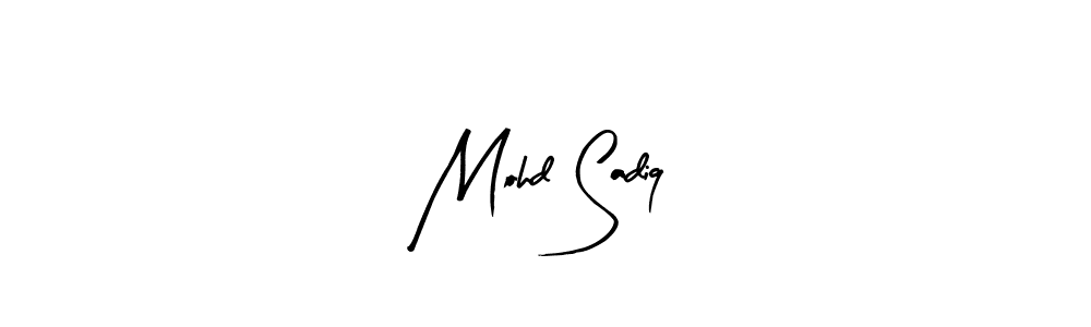 How to make Mohd Sadiq name signature. Use Arty Signature style for creating short signs online. This is the latest handwritten sign. Mohd Sadiq signature style 8 images and pictures png