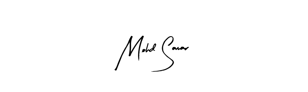 Arty Signature is a professional signature style that is perfect for those who want to add a touch of class to their signature. It is also a great choice for those who want to make their signature more unique. Get Mohd Samar name to fancy signature for free. Mohd Samar signature style 8 images and pictures png