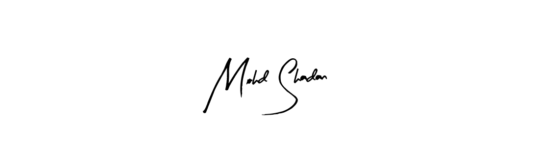 Use a signature maker to create a handwritten signature online. With this signature software, you can design (Arty Signature) your own signature for name Mohd Shadan. Mohd Shadan signature style 8 images and pictures png