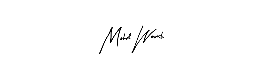 Arty Signature is a professional signature style that is perfect for those who want to add a touch of class to their signature. It is also a great choice for those who want to make their signature more unique. Get Mohd Warish name to fancy signature for free. Mohd Warish signature style 8 images and pictures png