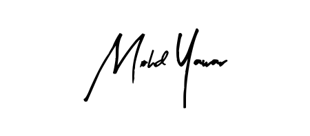 The Arty Signature typeface gives name Mohd Yawar a refined look. Suitable for certificates, diplomas, and official verification. Mohd Yawar signature style 8 images and pictures png