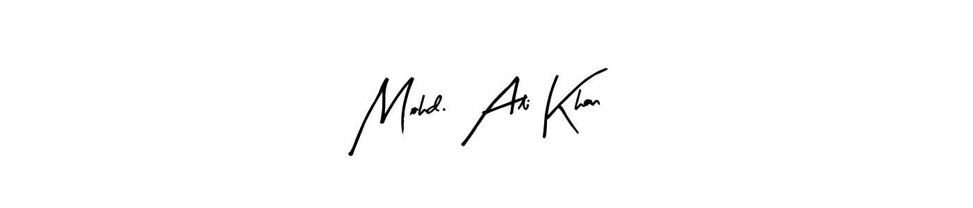 Create a beautiful signature design for name Mohd. Ali Khan. With this signature (Arty Signature) fonts, you can make a handwritten signature for free. Mohd. Ali Khan signature style 8 images and pictures png