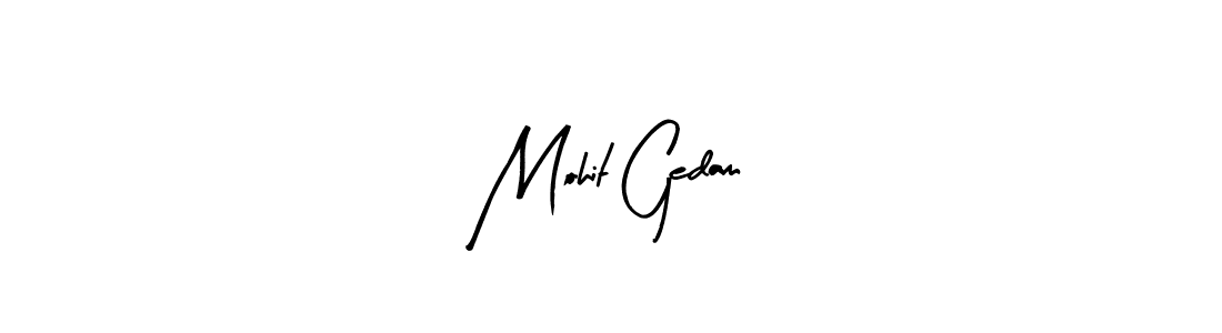 How to make Mohit Gedam name signature. Use Arty Signature style for creating short signs online. This is the latest handwritten sign. Mohit Gedam signature style 8 images and pictures png