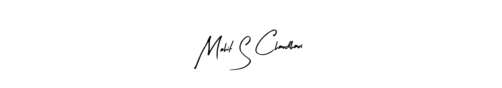 Arty Signature is a professional signature style that is perfect for those who want to add a touch of class to their signature. It is also a great choice for those who want to make their signature more unique. Get Mohit S Chaudhari name to fancy signature for free. Mohit S Chaudhari signature style 8 images and pictures png