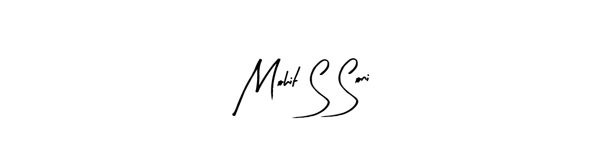 Make a beautiful signature design for name Mohit S Soni. With this signature (Arty Signature) style, you can create a handwritten signature for free. Mohit S Soni signature style 8 images and pictures png
