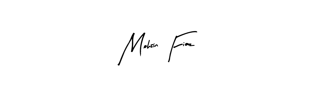 Create a beautiful signature design for name Mohsin Fiaz. With this signature (Arty Signature) fonts, you can make a handwritten signature for free. Mohsin Fiaz signature style 8 images and pictures png