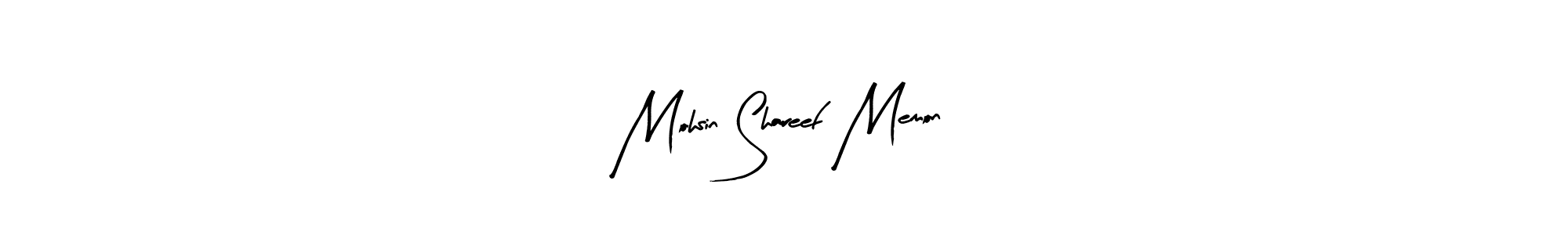 The best way (Arty Signature) to make a short signature is to pick only two or three words in your name. The name Mohsin Shareef Memon include a total of six letters. For converting this name. Mohsin Shareef Memon signature style 8 images and pictures png