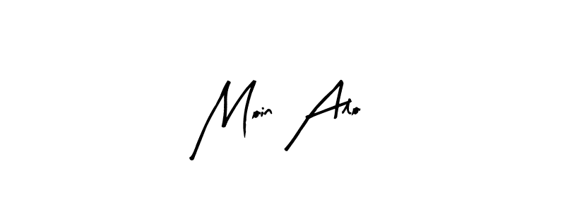 Moin Alo stylish signature style. Best Handwritten Sign (Arty Signature) for my name. Handwritten Signature Collection Ideas for my name Moin Alo. Moin Alo signature style 8 images and pictures png