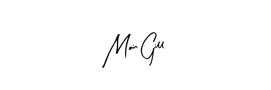 Make a beautiful signature design for name Moin Gill. With this signature (Arty Signature) style, you can create a handwritten signature for free. Moin Gill signature style 8 images and pictures png