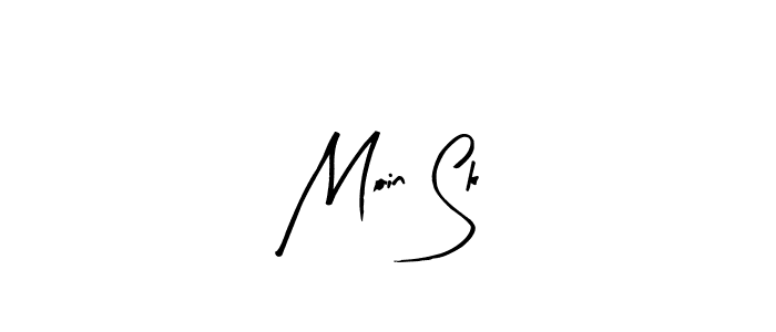 The best way (Arty Signature) to make a short signature is to pick only two or three words in your name. The name Moin Sk include a total of six letters. For converting this name. Moin Sk signature style 8 images and pictures png
