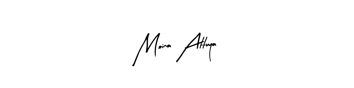 You can use this online signature creator to create a handwritten signature for the name Moina Attuya. This is the best online autograph maker. Moina Attuya signature style 8 images and pictures png