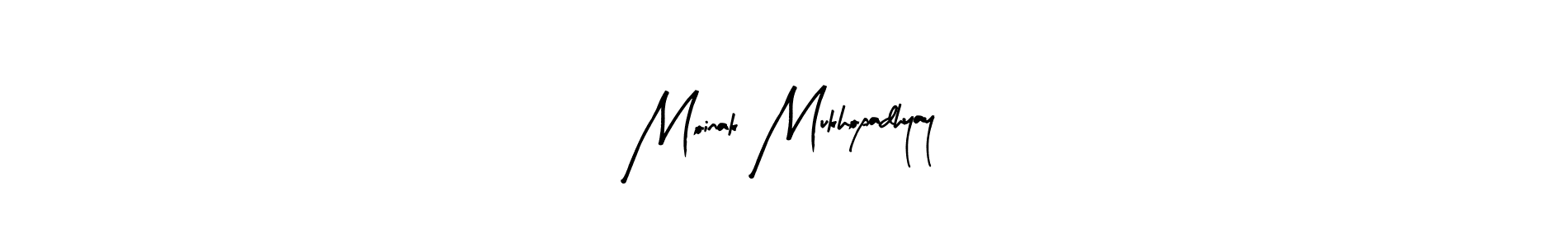 The best way (Arty Signature) to make a short signature is to pick only two or three words in your name. The name Moinak Mukhopadhyay include a total of six letters. For converting this name. Moinak Mukhopadhyay signature style 8 images and pictures png