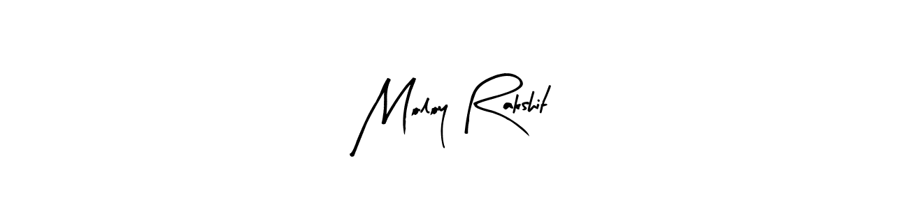 How to make Moloy Rakshit name signature. Use Arty Signature style for creating short signs online. This is the latest handwritten sign. Moloy Rakshit signature style 8 images and pictures png