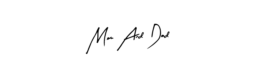 Design your own signature with our free online signature maker. With this signature software, you can create a handwritten (Arty Signature) signature for name Mom And Dad. Mom And Dad signature style 8 images and pictures png