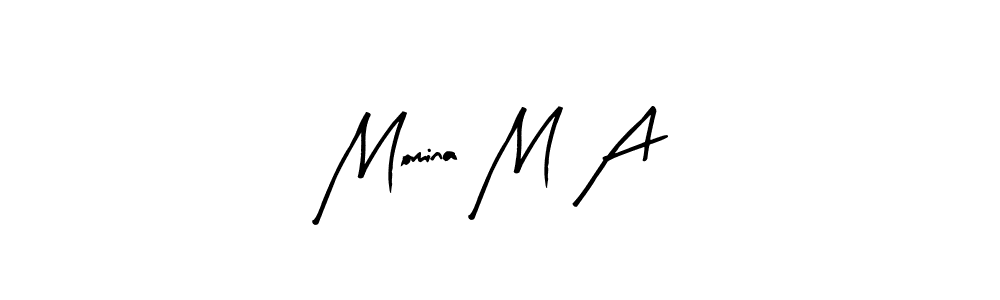 Momina M A stylish signature style. Best Handwritten Sign (Arty Signature) for my name. Handwritten Signature Collection Ideas for my name Momina M A. Momina M A signature style 8 images and pictures png