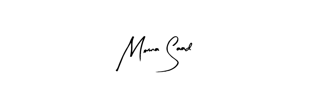 Arty Signature is a professional signature style that is perfect for those who want to add a touch of class to their signature. It is also a great choice for those who want to make their signature more unique. Get Momna Saad name to fancy signature for free. Momna Saad signature style 8 images and pictures png