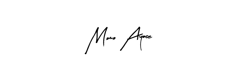 Arty Signature is a professional signature style that is perfect for those who want to add a touch of class to their signature. It is also a great choice for those who want to make their signature more unique. Get Momo Ayase name to fancy signature for free. Momo Ayase signature style 8 images and pictures png