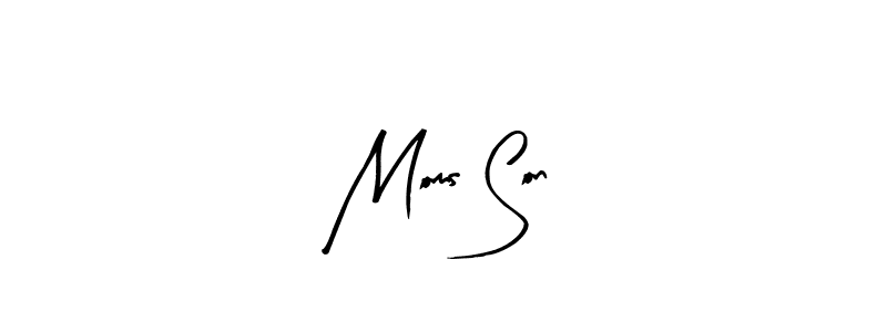 You should practise on your own different ways (Arty Signature) to write your name (Moms Son) in signature. don't let someone else do it for you. Moms Son signature style 8 images and pictures png